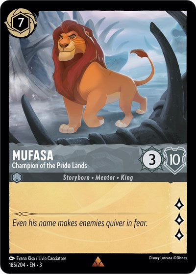 Mufasa - Champion of the Pride Lands (Into the Inklands) Near Mint Cold Foil