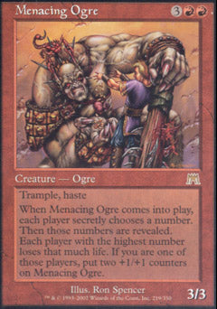 Menacing Ogre (Onslaught) Light Play