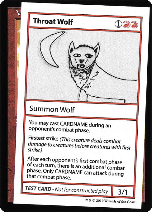 Throat Wolf (No PW Symbol) (Mystery Booster Test Print 2021) Light Play