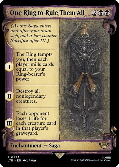 One Ring to Rule Them All (Showcase Scrolls) (Universes Beyond: The Lord of the Rings: Tales of Middle-earth) Near Mint