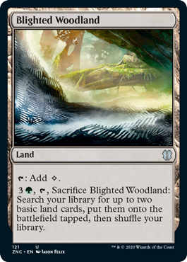 Blighted Woodland (Commander 2020 Zendikar Rising) Light Play