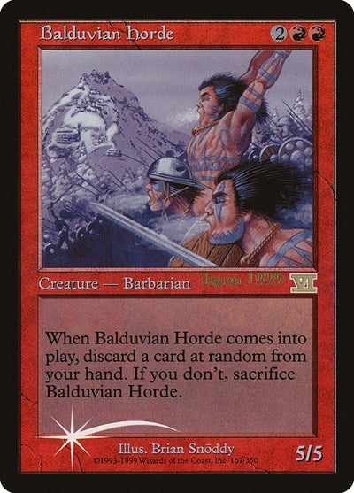 Balduvian Horde (Promos: Unique and Miscellaneous) Light Play Foil
