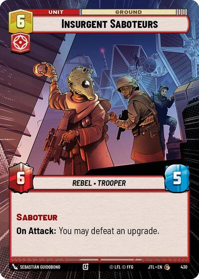 Insurgent Saboteurs (Hyperspace) (Jump to Lightspeed) Near Mint