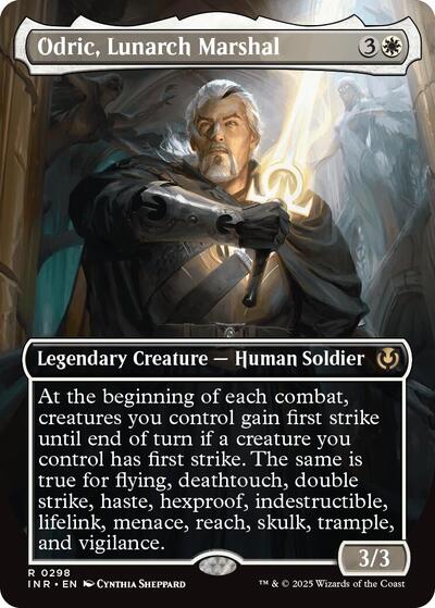 Odric, Lunarch Marshal (Borderless) (Innistrad Remastered) Light Play Foil