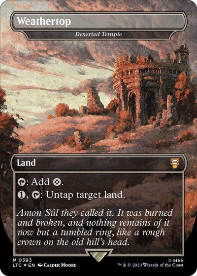 Weathertop - Deserted Temple (Surge Foil) (Commander: The Lord of the Rings: Tales of Middle-earth) Medium Play Foil