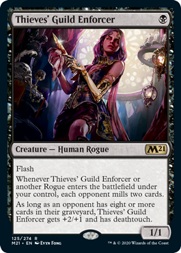 Thieves' Guild Enforcer (Magic 2021 Core Set) Medium Play Foil