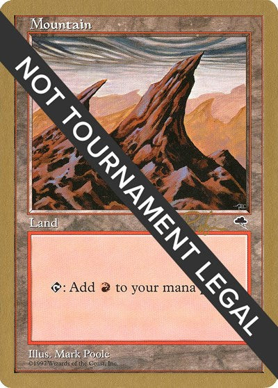 Mountain (Right) - 1998 Ben Rubin (TMP) (World Championship Decks) Damaged / Poor