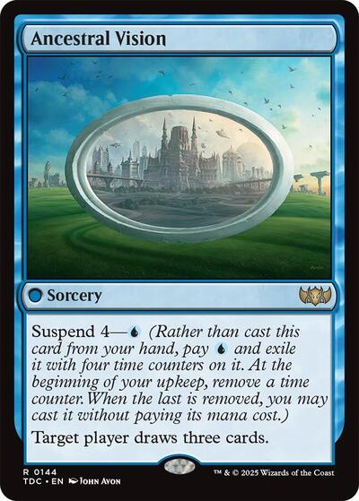 Ancestral Vision (Commander: Tarkir: Dragonstorm) Light Play