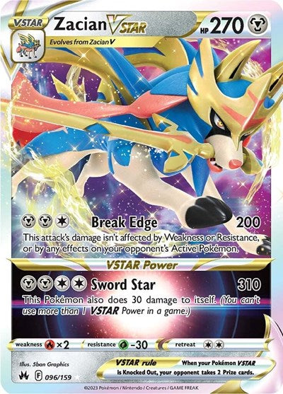 Zacian VSTAR (Crown Zenith) Light Play Holofoil