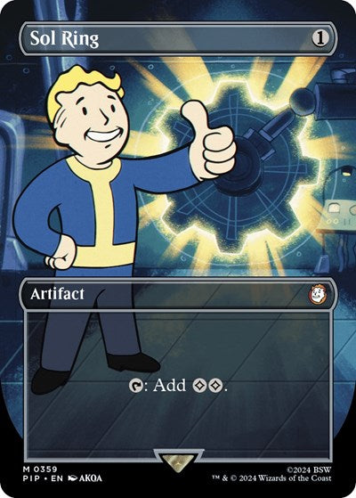 Sol Ring (Borderless) (Universes Beyond: Fallout) Near Mint