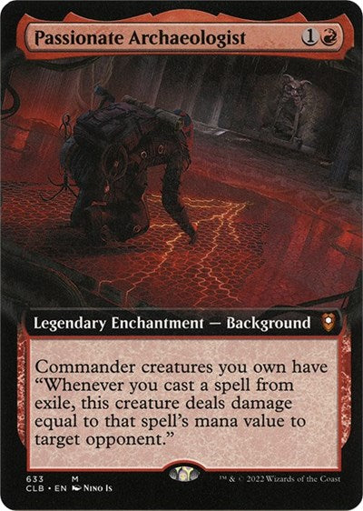 Passionate Archaeologist (Extended Art) (Commander Legends: Battle for Baldur's Gate) Near Mint Foil