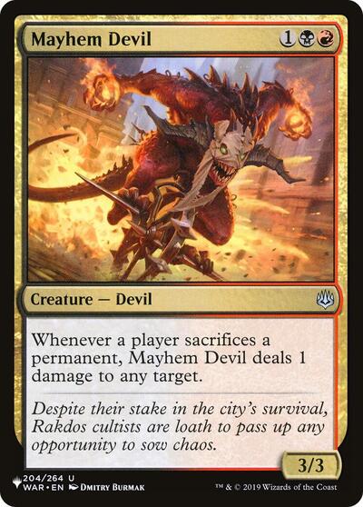 Mayhem Devil (The List) Light Play