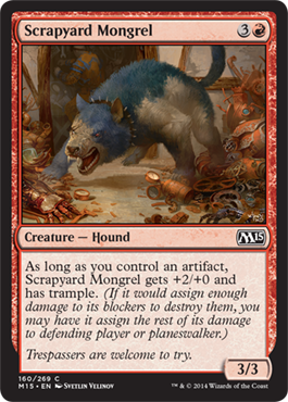 Scrapyard Mongrel (Magic 2015 Core Set) Light Play