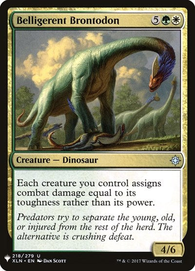 Belligerent Brontodon (Mystery Booster) Near Mint