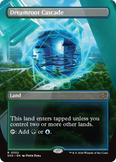 Dreamroot Cascade (Borderless) (Secrets of Strixhaven) Light Play Foil
