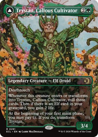 Trystan, Callous Cultivator (Borderless) (Lorwyn Eclipsed) Near Mint Foil