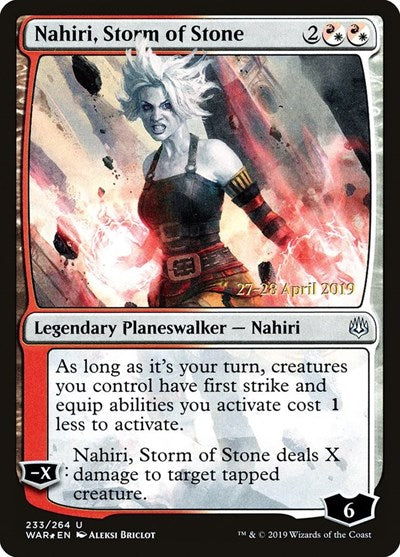 Nahiri, Storm of Stone (Promos: Prerelease Cards) Light Play Foil