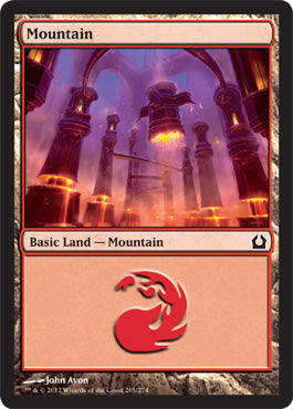 Mountain (265) (Return to Ravnica) Light Play Foil