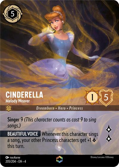 Cinderella - Melody Weaver (Enchanted) (Ursula's Return) Near Mint Holofoil