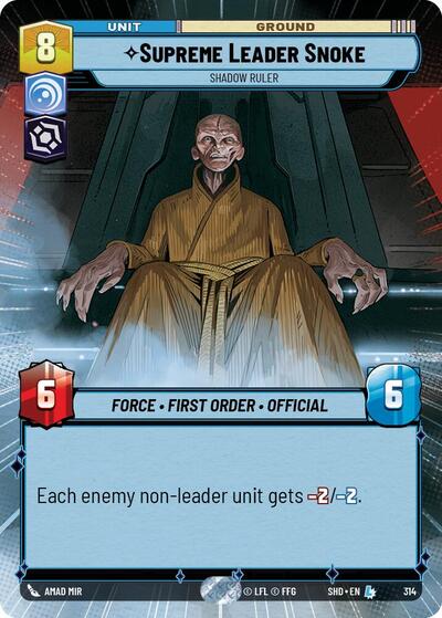 Supreme Leader Snoke Shadow Ruler (Hyperspace) (Shadows of the Galaxy) Near Mint Foil
