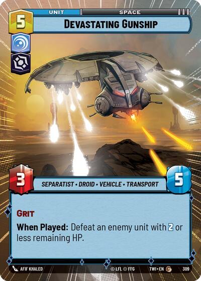 Devastating Gunship (Hyperspace) (Twilight of the Republic) Near Mint Foil