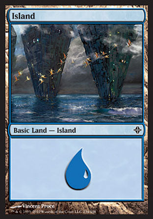 Island (234) (Rise of the Eldrazi) Medium Play Foil
