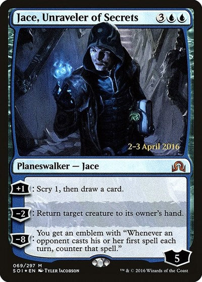 Jace, Unraveler of Secrets (Promos: Prerelease Cards) Near Mint Foil