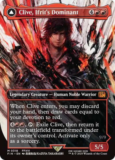 Clive, Ifrit's Dominant (Borderless) (0318) (Universes Beyond: FINAL FANTASY) Light Play