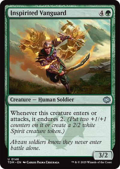 Inspirited Vanguard (Tarkir: Dragonstorm) Medium Play Foil