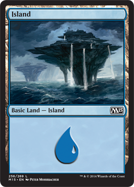 Island (256) (Magic 2015 Core Set) Light Play Foil