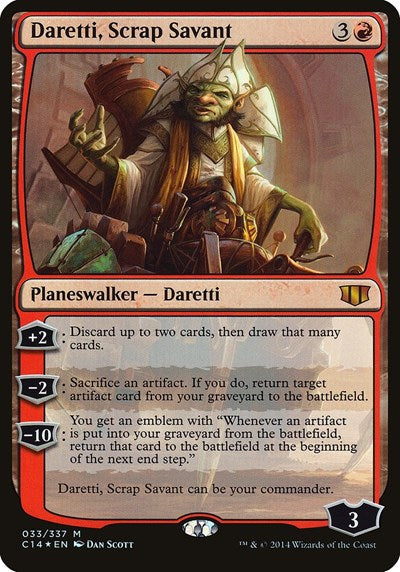 Daretti, Scrap Savant (Commander 2014) (Oversize Cards) Near Mint Foil