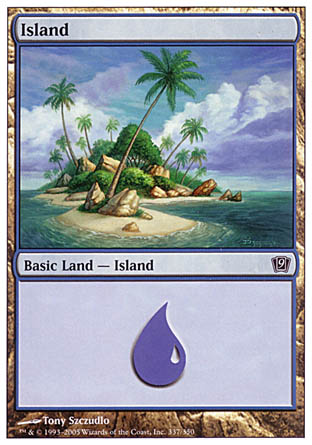 Island (337) (9th Edition) Heavy Play