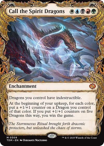Call the Spirit Dragons (Showcase) (Tarkir: Dragonstorm) Near Mint Foil