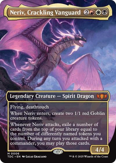Neriv, Crackling Vanguard (Borderless) (Commander: Tarkir: Dragonstorm) Near Mint
