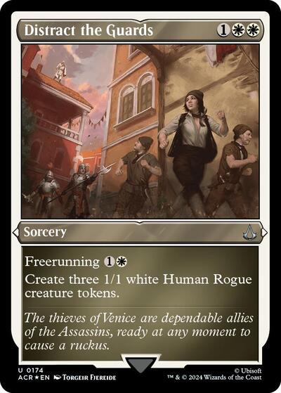 Distract the Guards (Foil Etched) (Universes Beyond: Assassin's Creed) Light Play Foil