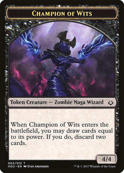 Champion of Wits Token (Hour of Devastation) Damaged / Poor