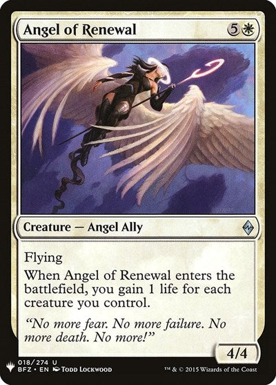 Angel of Renewal (Mystery Booster) Light Play