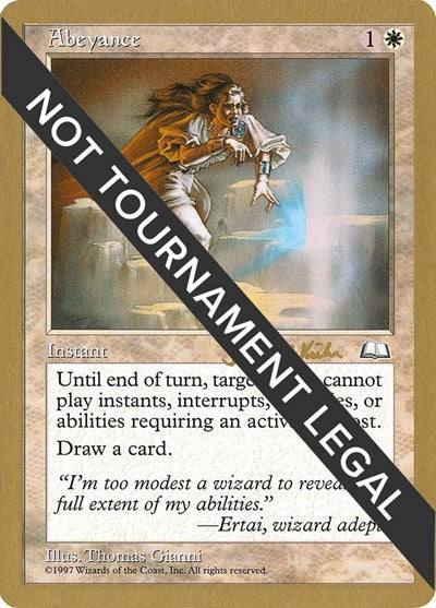 Abeyance - 1997 Janosch Kuhn (WTH) (World Championship Decks) Light Play