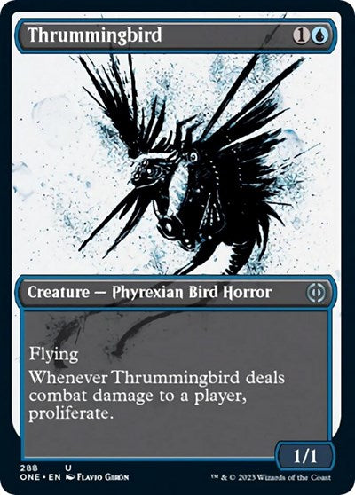 Thrummingbird (Showcase) (Phyrexia: All Will Be One) Light Play