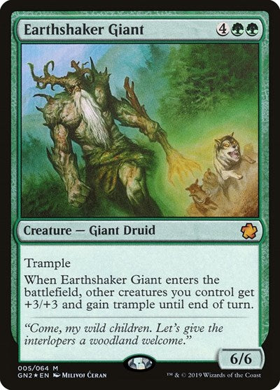 Earthshaker Giant (Magic Game Night 2019) Light Play Foil