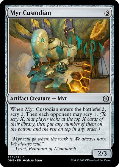 Myr Custodian (Phyrexia: All Will Be One) Near Mint Foil