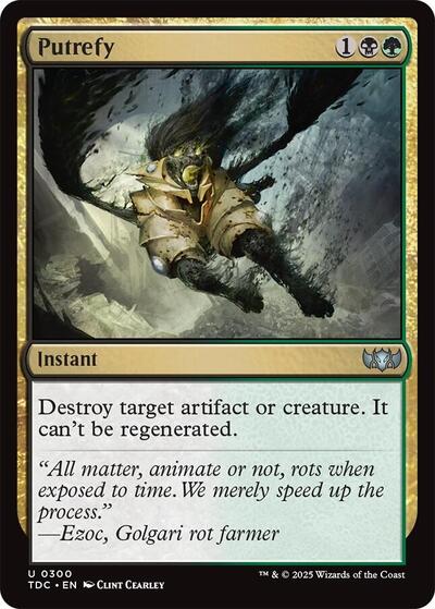 Putrefy (Commander: Tarkir: Dragonstorm) Light Play