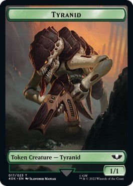 Tyranid (017) / Tyranid Gargoyle Double-sided Token (Surge Foil) (Universes Beyond: Warhammer 40K) Near Mint Foil