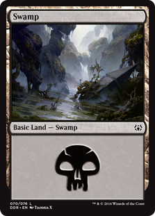 Swamp (70) (Duel Decks: Nissa vs Ob Nixilis) Medium Play