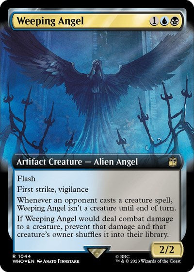 Weeping Angel (Extended Art) (Surge Foil) (Universes Beyond: Doctor Who) Near Mint Foil