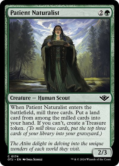 Patient Naturalist (Outlaws of Thunder Junction) Light Play Foil