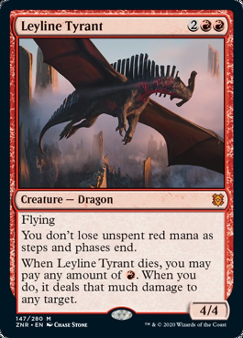 Leyline Tyrant (Zendikar Rising) Medium Play Foil