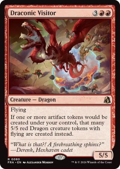 Draconic Visitor (Reality Fracture) Near Mint Foil