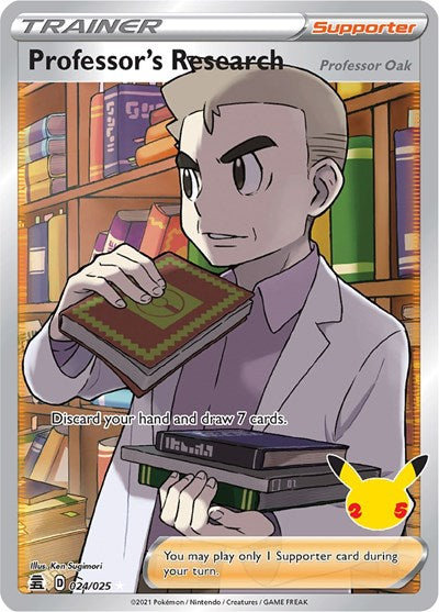 Professor's Research (Full Art) (Celebrations) Light Play Holofoil