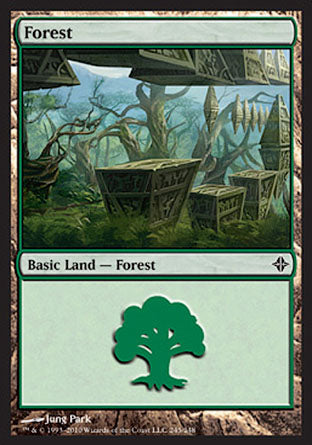 Forest (245) (Rise of the Eldrazi) Light Play Foil